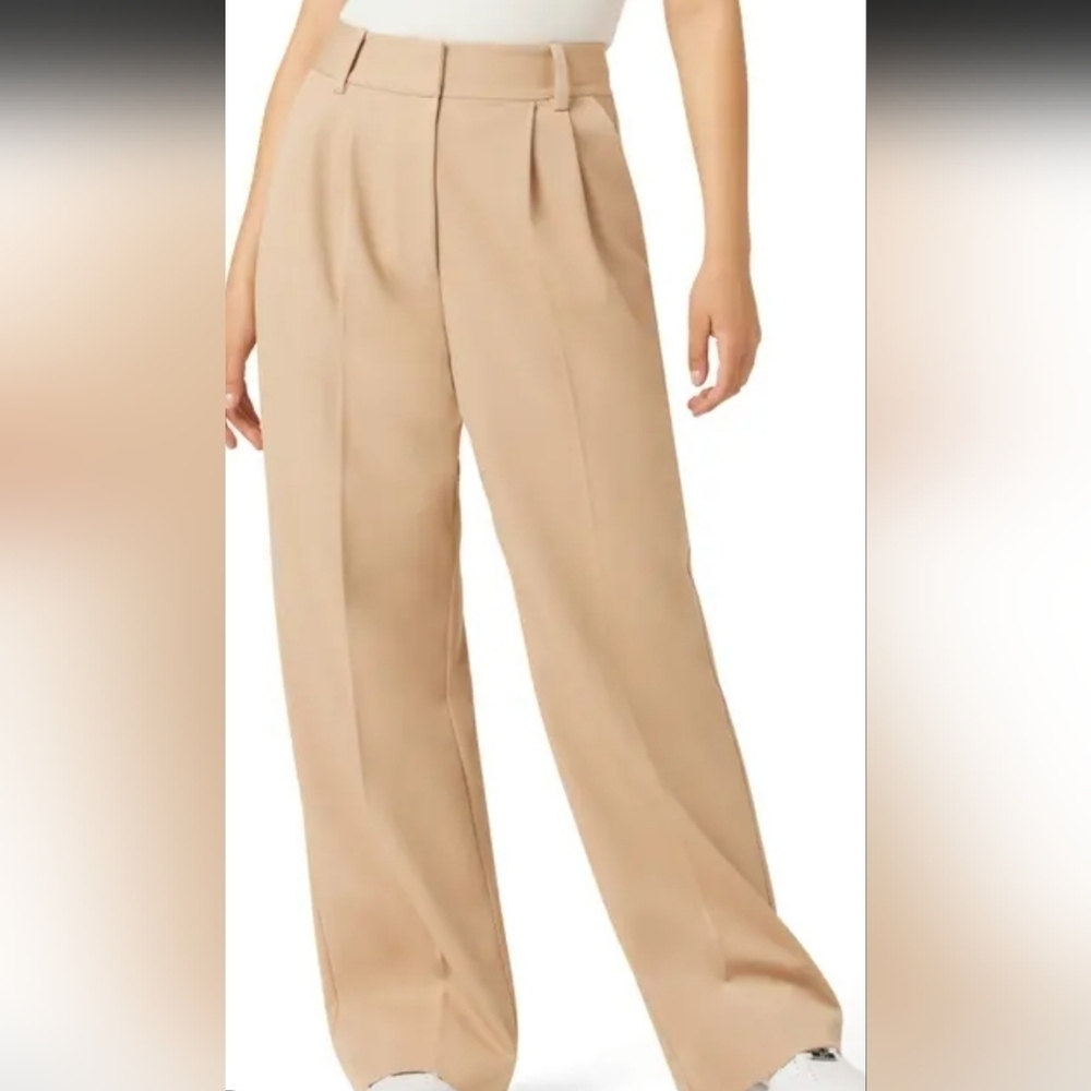 WAYF Wilshire Front Pleat High Rise Wide Leg Women Size Medium Pants